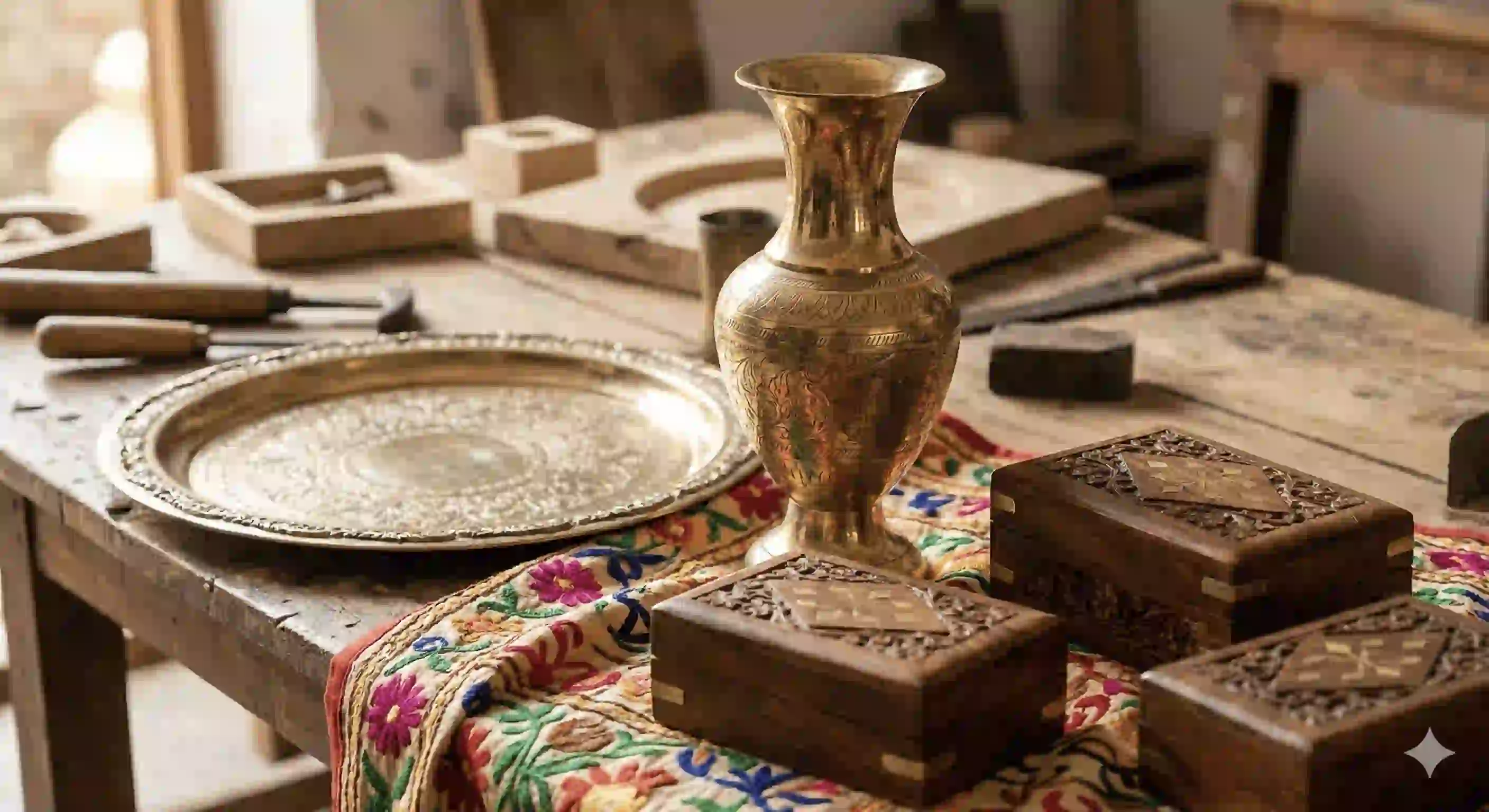 Lucky International handicraft products — traditional Moradabad artisan goods
